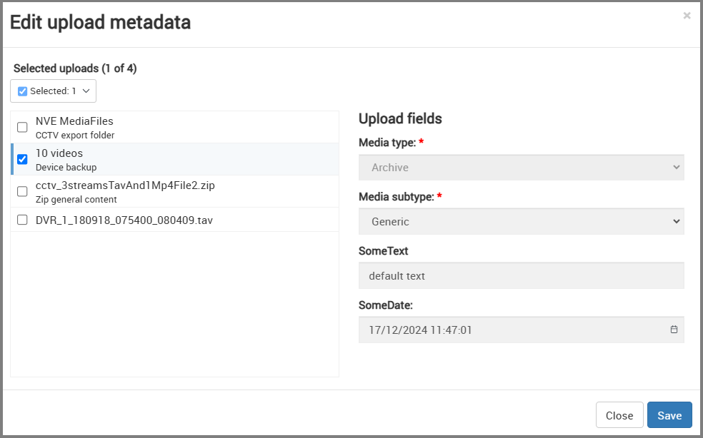 Edit Upload Metadata Form 2.4 (Juliett)